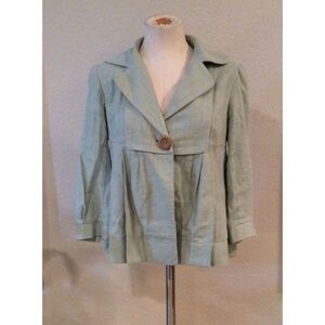 Top Shop Linen Blend Light Blue Jacket